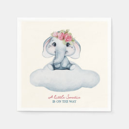 Little Cutie Elephant Baby Shower Napkins Pappersservett