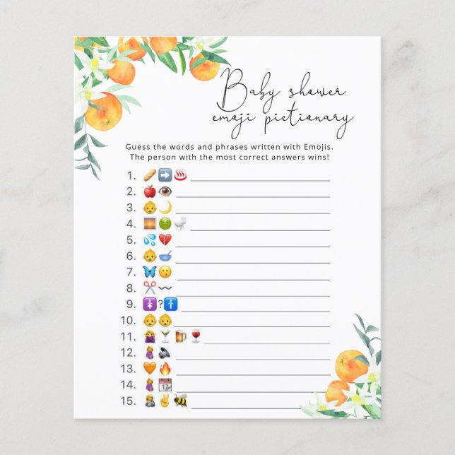 Little cutie Emoji bild-babydusch (Framsida)