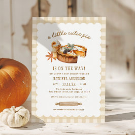 Little Cutie Fall Pumpkin Paj Baby Shower Inbjudningar