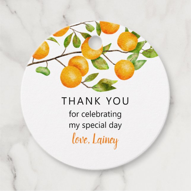 Little Cutie Födelsedagsfest Gåvor Etiketter (Framsida)