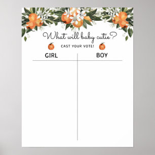 Little Cutie Gender avslöjar att han eller hon rös Poster