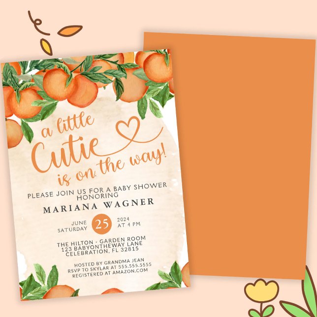 Little Cutie Gender Neutral Baby Shower-inbjudan Inbjudningar (Skapare uppladdad)