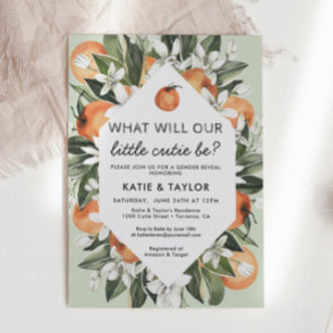 Little Cutie Gender Reveal Party-inbjudan Inbjudningar