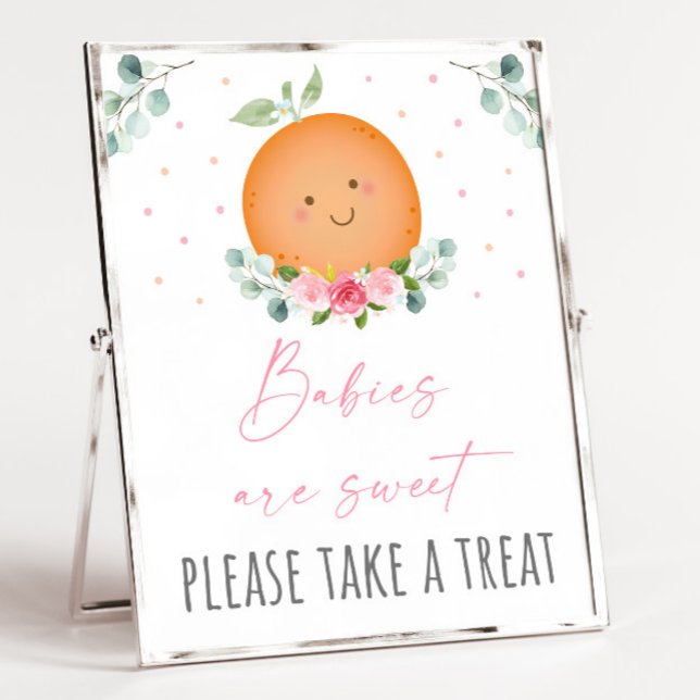 Little Cutie Girl Baby Shower Treats Sign Poster (Skapare uppladdad)