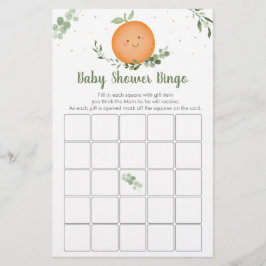 Little Cutie Greenery Baby Shower Bingo Game