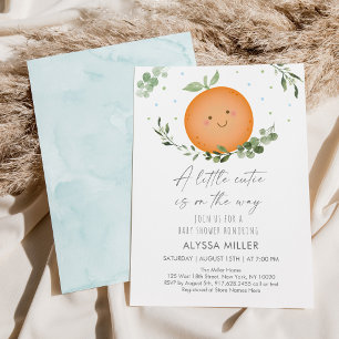 Little Cutie Greenery Baby Shower Inbjudningar