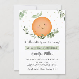 Little Cutie Greenery Baby Shower Inbjudningar