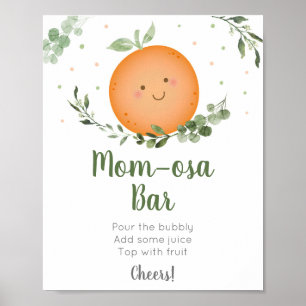 Little Cutie Greenery Baby Shower Mamma-osa Pub Poster