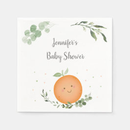 Little Cutie Greenery Baby Shower Pappersservett