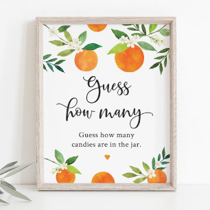 Little Cutie Greenery Blommigt anger hur många tec Poster