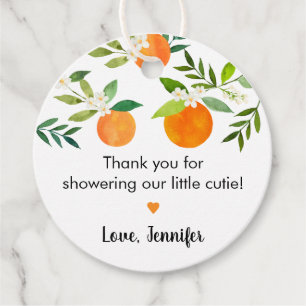 Little Cutie Greenery Blommigt Baby Shower Gåvor Etiketter