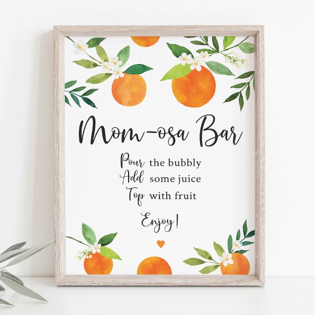 Little Cutie Greenery Blommigt Mimosa Pub Sign Poster (Skapare uppladdad)