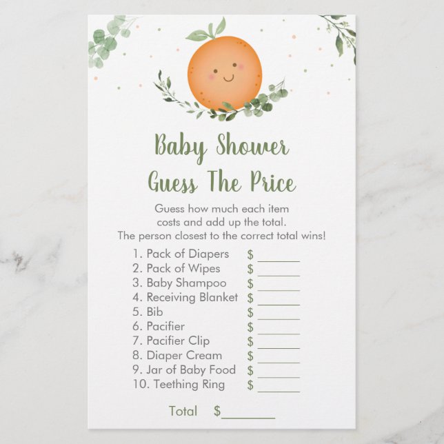 Little Cutie Greenery gissar Prisa Baby-spelet (Framsida)