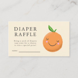 Little Cutie Gult Baby Shower Raffle Tilläggskort