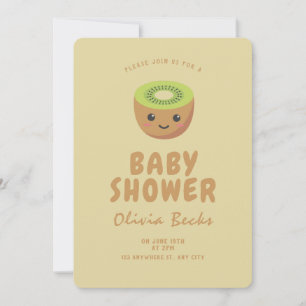 Little Cutie Kiwi Baby Shower Inbjudningar