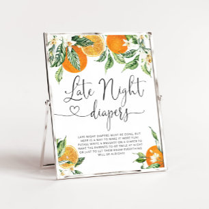 Little Cutie Late Night Diaper Poster