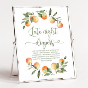 Little Cutie Late Night Diaper Poster