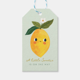Little Cutie Lemon Baby Shower Presentetikett