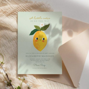 Little Cutie Lemon Citrus Baby Shower-inbjudan Inbjudningar