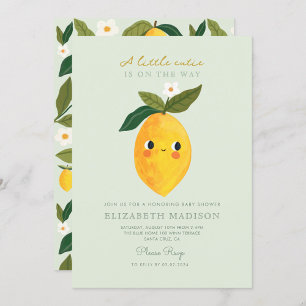 Little Cutie Lemon Citrus Baby Shower-inbjudan Inbjudningar