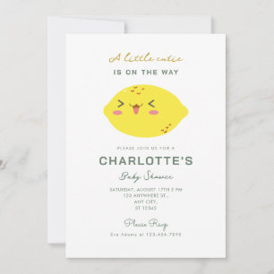 Little Cutie Lemon Citrus Baby Shower Inbjudningar