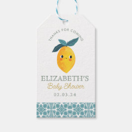 Little Cutie Lemon Citrus Baby Shower Presentetikett