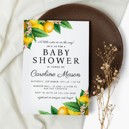 Little Cutie Lemon Citrus Summer Baby Shower Inbjudningar