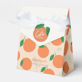 Little Cutie Modern Orange Baby Shower Presentaskar