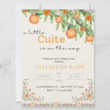 Little Cutie on the way Baby Shower-inbjudan