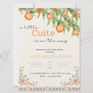 Little Cutie on the way Baby Shower-inbjudan Inbjudningar