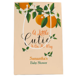 Little Cutie on the way Orange Baby Shower