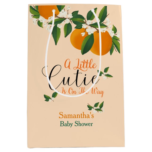 Little Cutie on the way Orange Baby Shower (Framsidan)