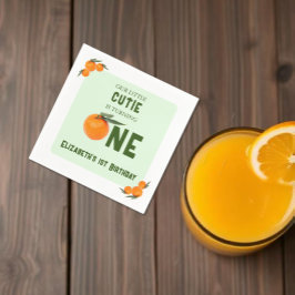 Little Cutie Orange 1:a födelsedagen Pappersservett