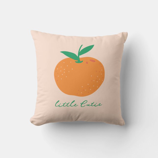 Little Cutie Orange Baby Dekorativ kudde (Framsida)