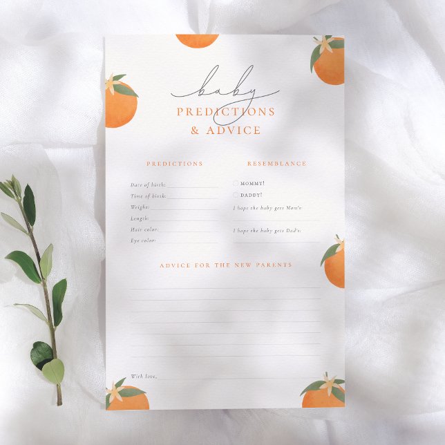 Little Cutie Orange Baby Predictions & Advice Game (Skapare uppladdad)