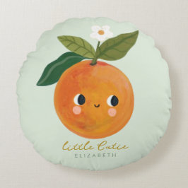 Little Cutie Orange Baby Rund Kudde