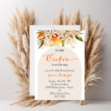 Little Cutie Orange Baby Shower Citrus Tangerines