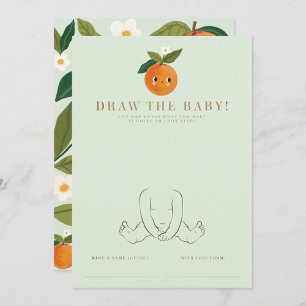 Little cutie orange Baby Shower-spel Inbjudningar