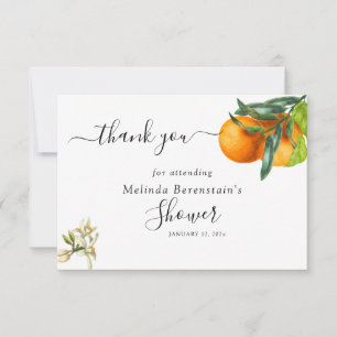 Little Cutie Orange Baby Shower Tack Kort