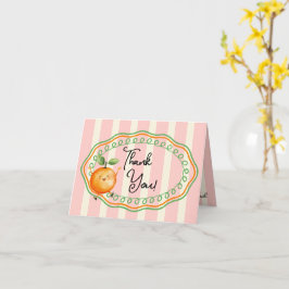 Little Cutie Orange Baby Shower Tack Kort
