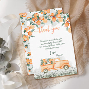 Little Cutie Orange Baby Shower Tack Kort