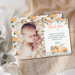 Little Cutie Orange Baby Shower Tack Kort