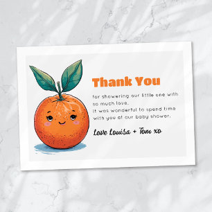 Little Cutie Orange Baby Shower Tack Kort