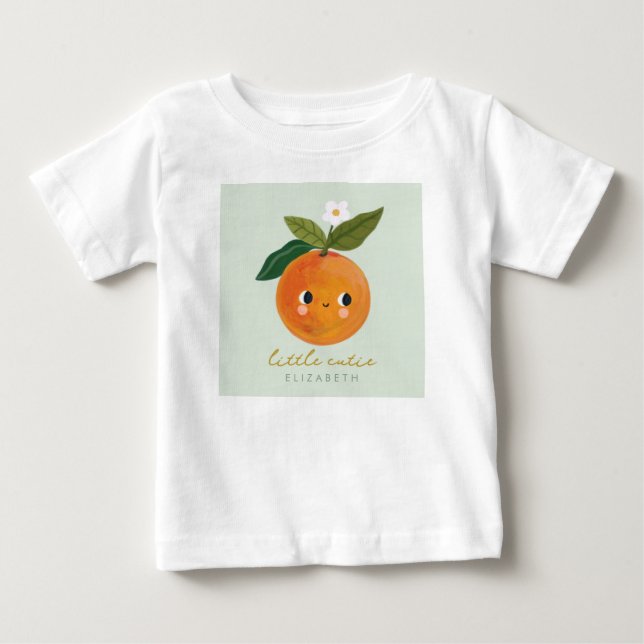 Little Cutie Orange Baby T Shirt (Framsida)