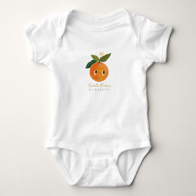 Little Cutie Orange Baby T Shirt (Framsida)