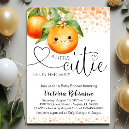 Little Cutie Orange Citrus Baby Shower Inbjudningar