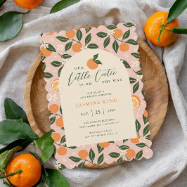 Little Cutie Orange Citrus Baby Shower Inbjudningar