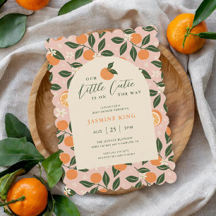 Little Cutie Orange Citrus Baby Shower Inbjudningar
