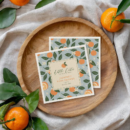 Little Cutie Orange Citrus Baby Shower Pappersservett