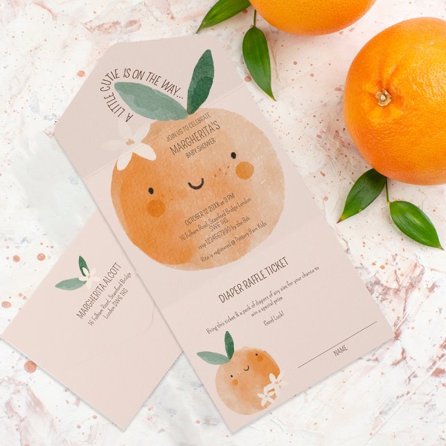 Little Cutie Orange Citrus Botanical Baby Shower (Skapare uppladdad)